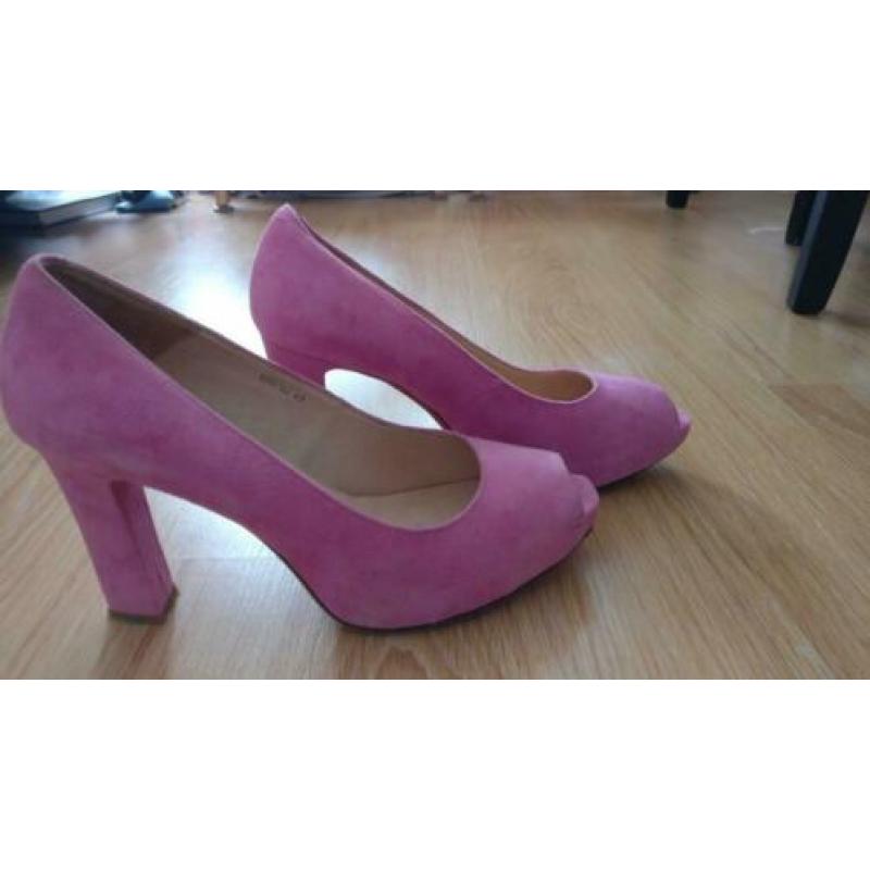 Di Lauro roze peeptoes maat 40