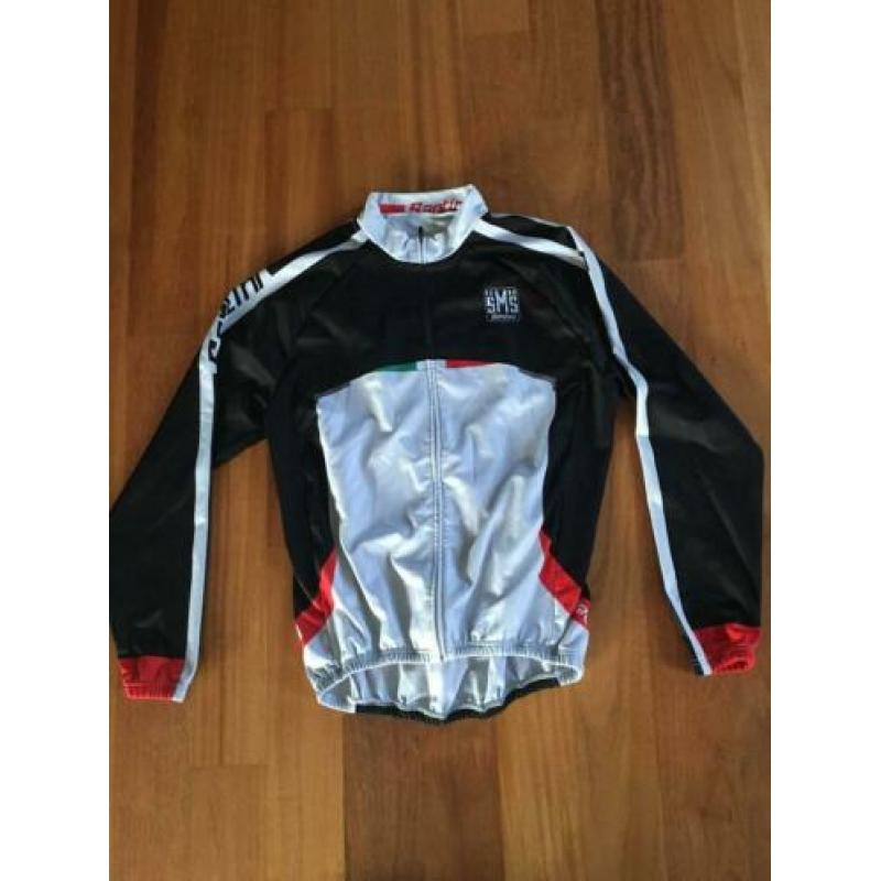 Wielerkleding, Santini winterset, Bib Broek, Fleece, maat XL