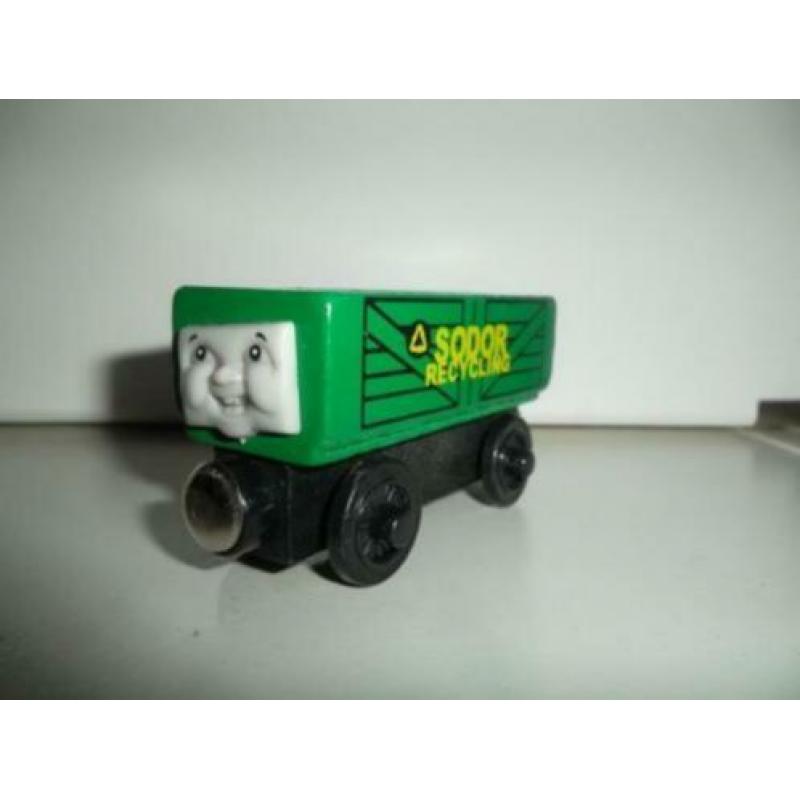 thomas de trein serie hout recycling wagon nieuw