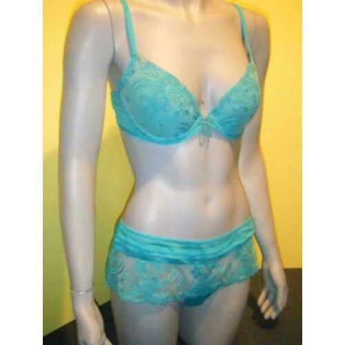 La Perla zijde turquoise set 80C 40