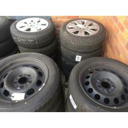 Partij velgen met winterbanden BMW 1 en 3 serie en Insignia