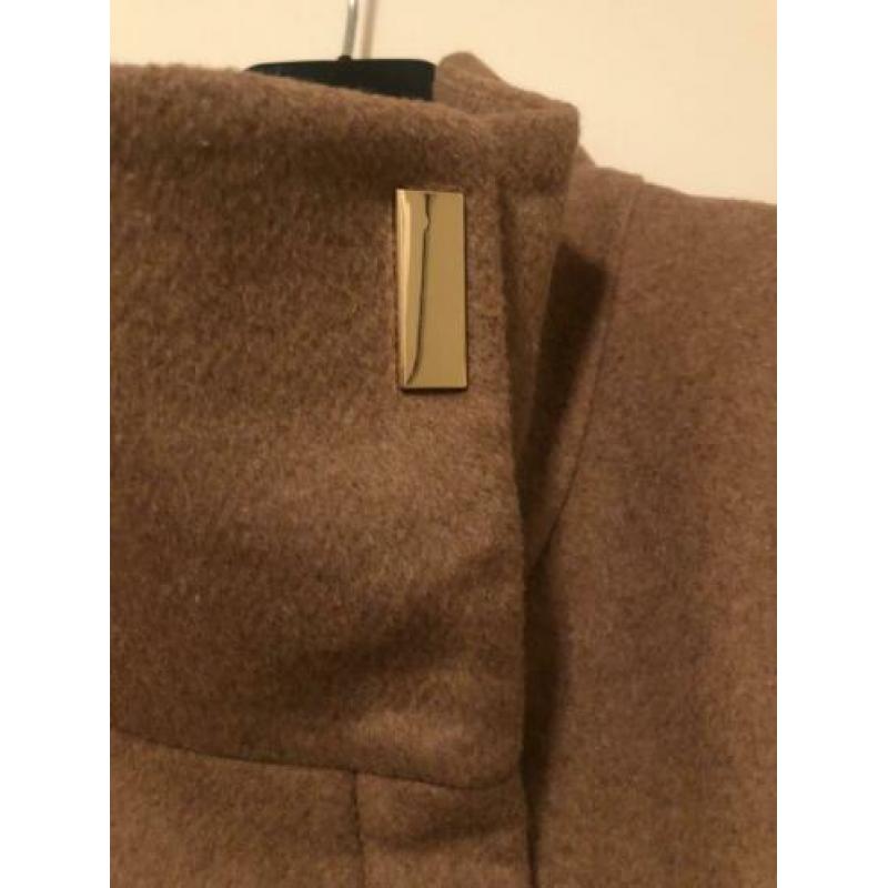 NIEUW - beige mantel jas wol maat L van esprit