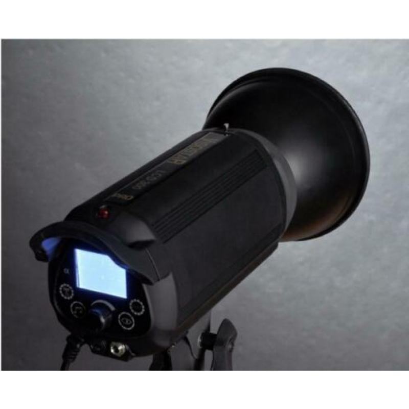 Studioflitsset visostar lcd pro softbox/paraplu kit2,