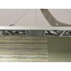 Design hanglamp aixlight long QR111 silver grey 86 x 19 cm