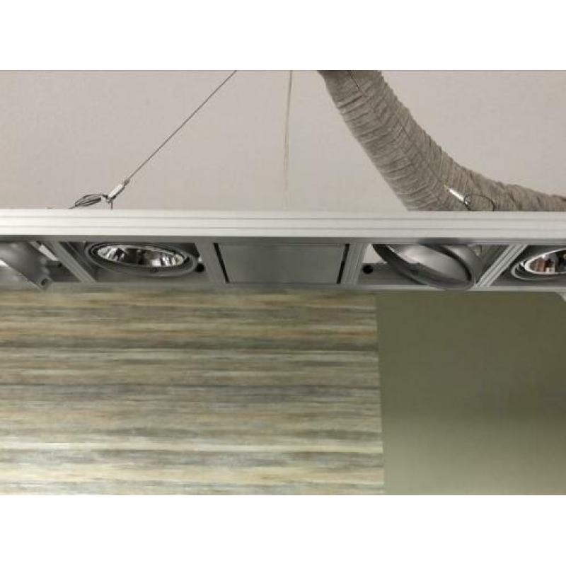 Design hanglamp aixlight long QR111 silver grey 86 x 19 cm