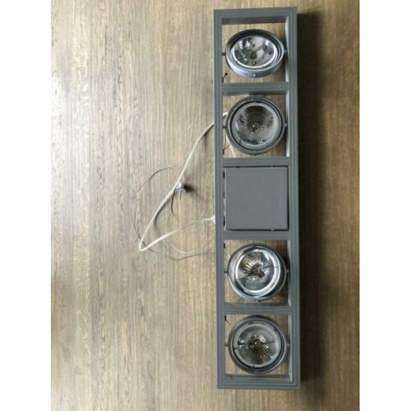 Design hanglamp aixlight long QR111 silver grey 86 x 19 cm