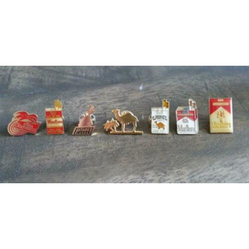 7x pins van sigaretten merken