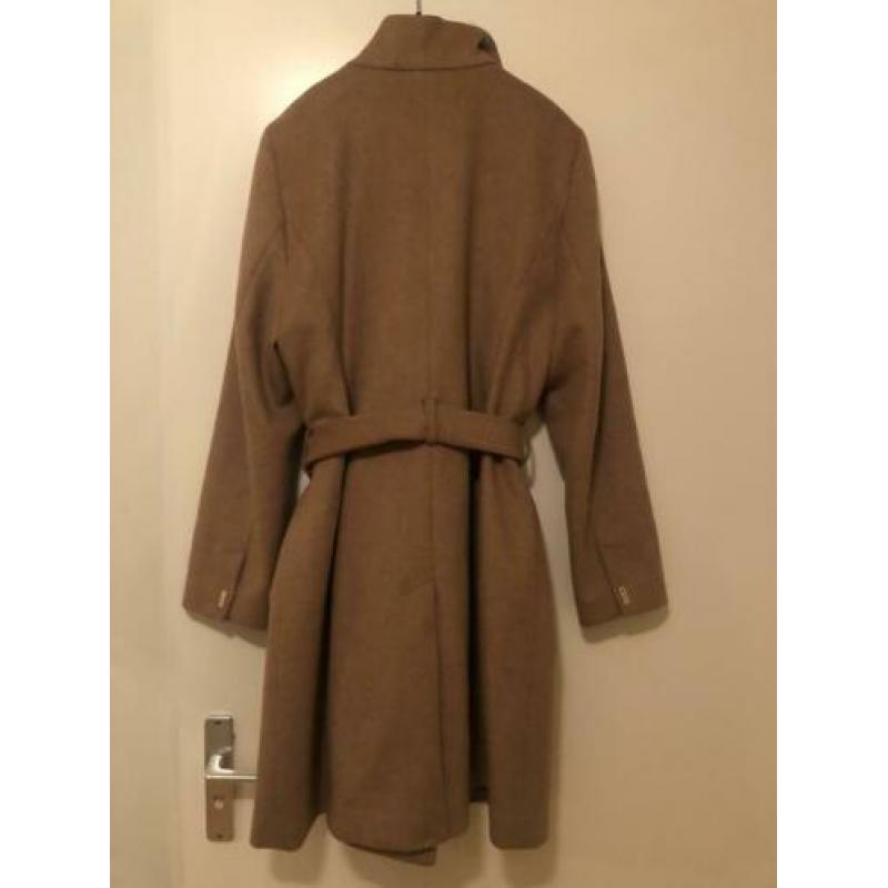 NIEUW - beige mantel jas wol maat L van esprit