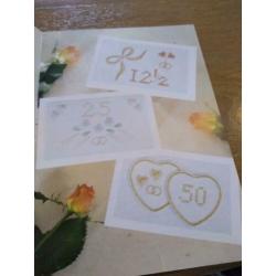 Felicitatie kaarten borduren op papier