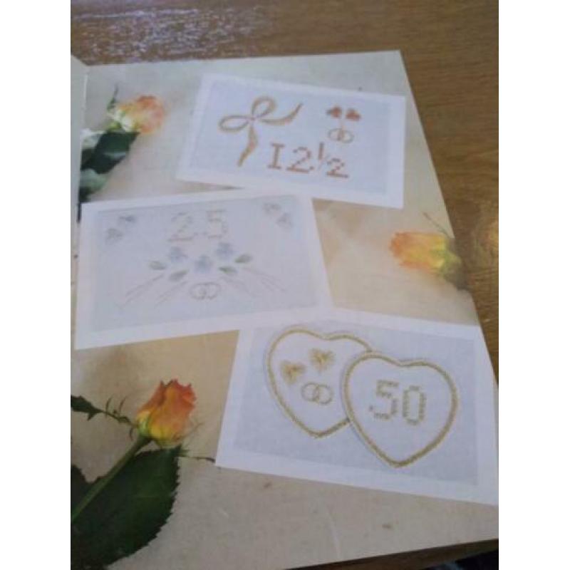 Felicitatie kaarten borduren op papier