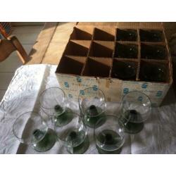 12 oude zwieselglas wijnroemers, 0,2 l inh.