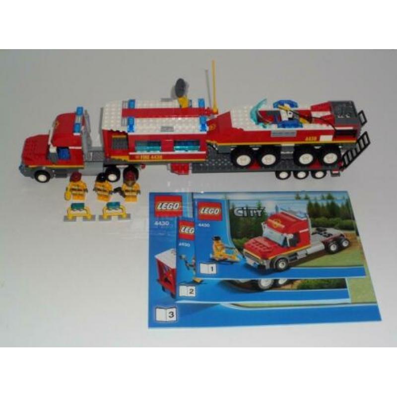 Lego 4430 Fire Transporter met boekjes als nieuw