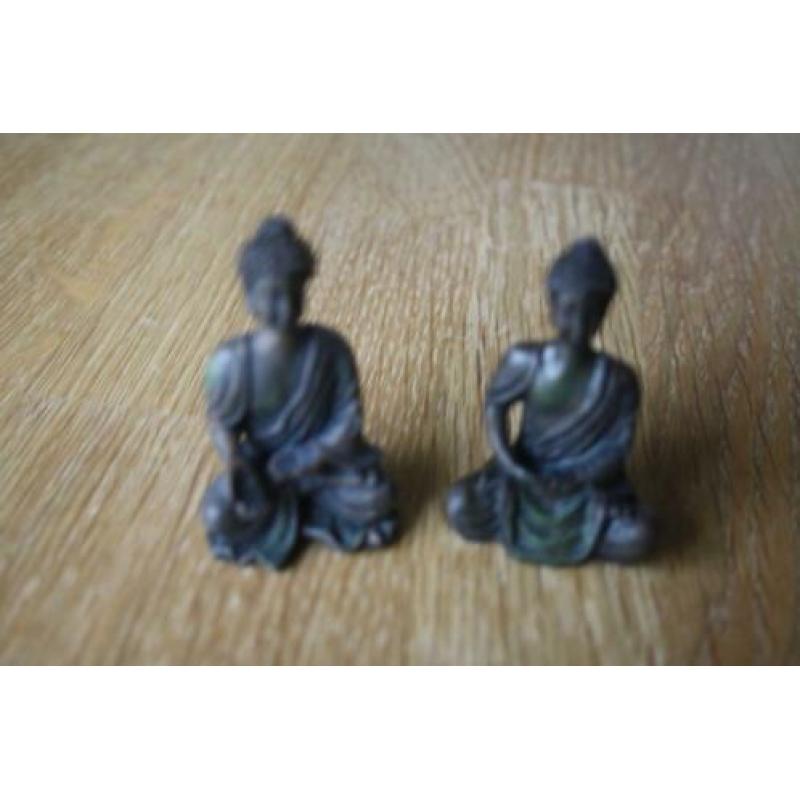 3 boeddha's op een rijtje 19 x 6 x 6 cm