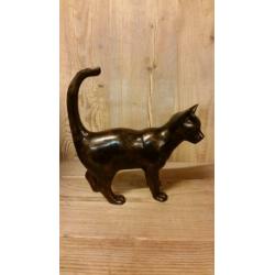 bronzen beeld /POES / 27 cm hoog