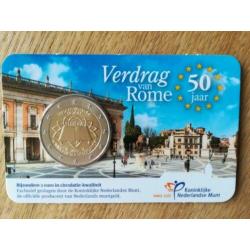 Coincard bijzondere 2 euromunt Verdrag van Rome 50 jaar