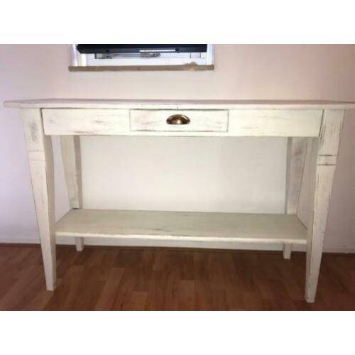Wit geverfde side table met laatje