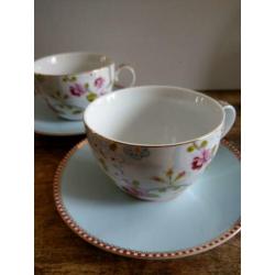 Pip studio cappuccino kop en schotel set van 2