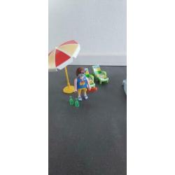 Playmobil zwembad met werkende douche.