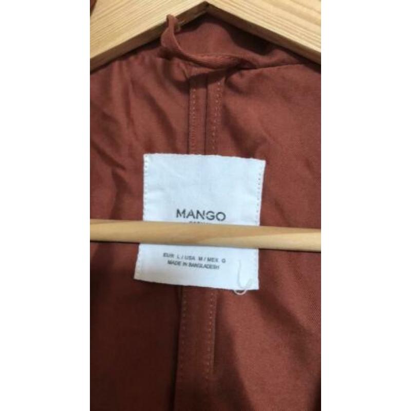 Mango jas nieuw roestbruin