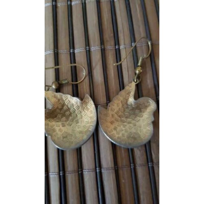 Vintage emaille oorbellen