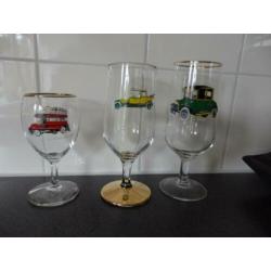Bierglas wijnglas oldtimer Ford Rolls royce motor bus 1905