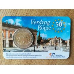 Coincard bijzondere 2 euromunt Verdrag van Rome 50 jaar