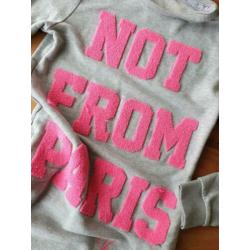 Nette meisjes vingino grijs roze neon sweater jurk mt 12-152