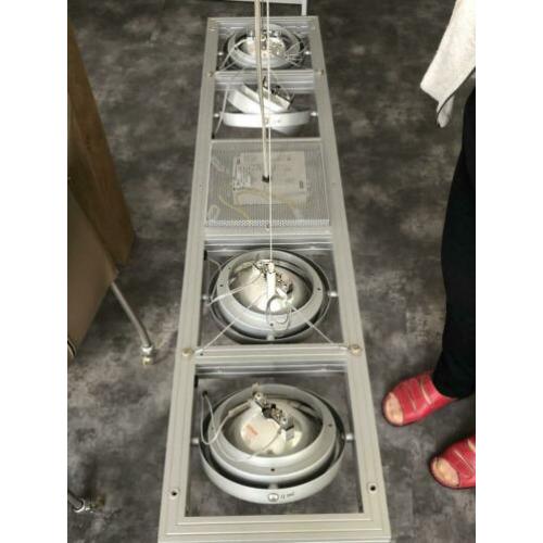 Design hanglamp aixlight long QR111 silver grey 86 x 19 cm