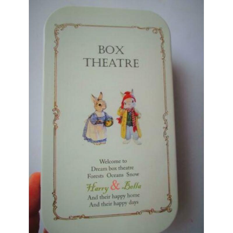 Miniatuur in Blik~Harry Bella~Box Theatre Snow Dream~Konijn