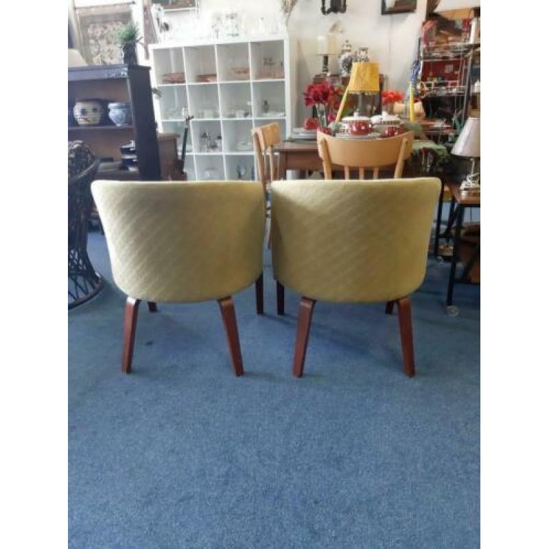 Vintage clubfauteuiltjes, stoeltjes jaren 50/60