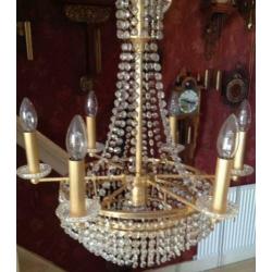 Retro kristallen kroonluchter/zakkroonluchter/hanglamp goud