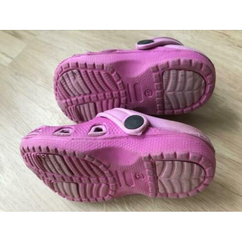 Roze crocs - maat 23 - incl. gratis 2 paar sokjes