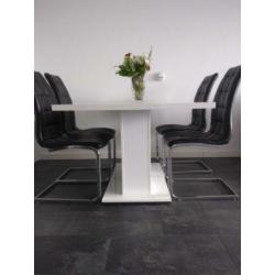 EetTafel Wit hoogglans