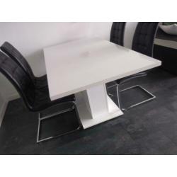 EetTafel Wit hoogglans