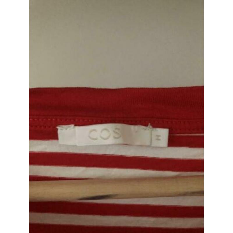 Cos bretons gestreept rood wit shirt / trui, maat M