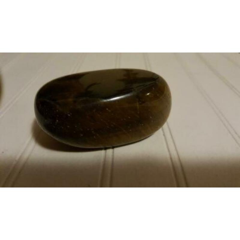 Prachtige grote getrommelde tijgeroog 228 gram