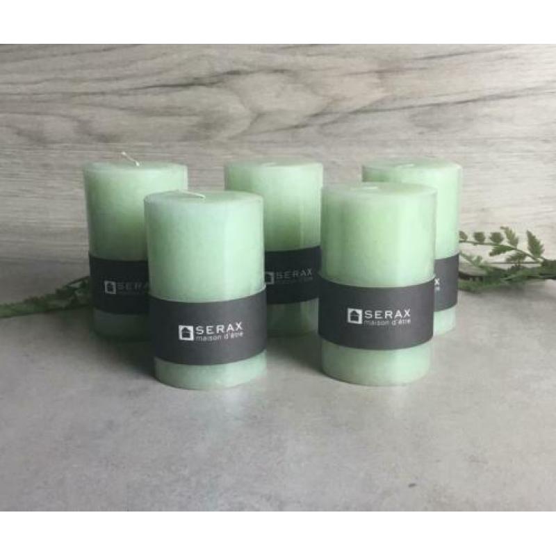 Kaars licht groen serax 9cm