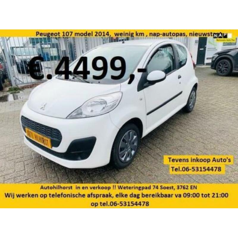 Peugeot 107 1.0 Access Basic ,Model 2014 , Nederlandse auto,