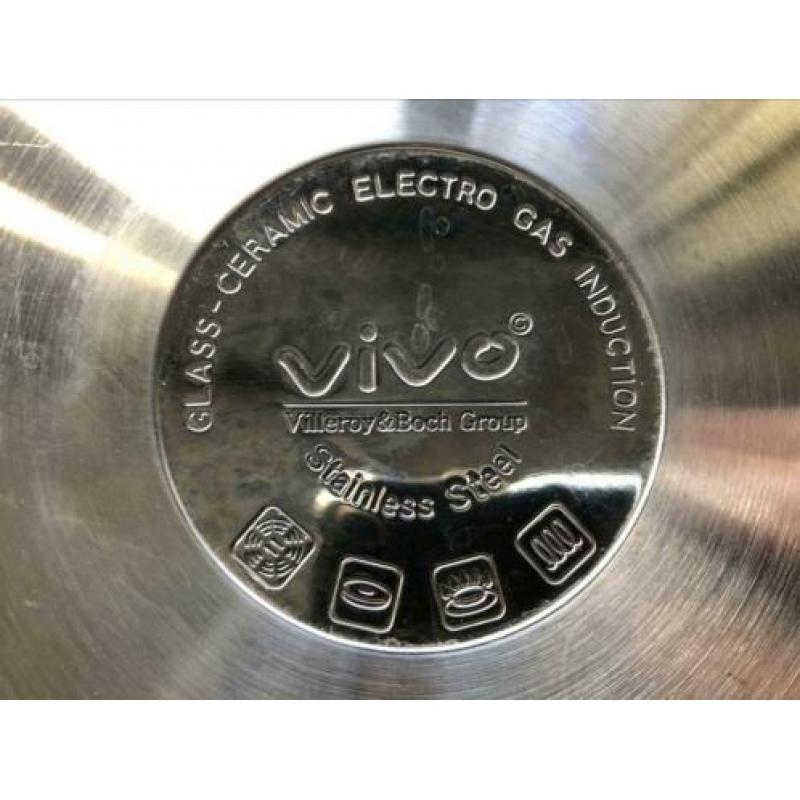 Vivo wokpan 31 cm met glazen deksel