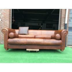 BAXTER model 'Alfred P' leren bank + Gratis Bezorging