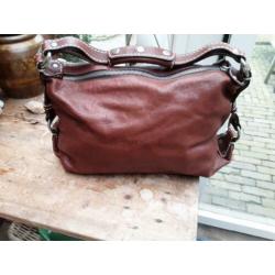 Bruin leren tods tas