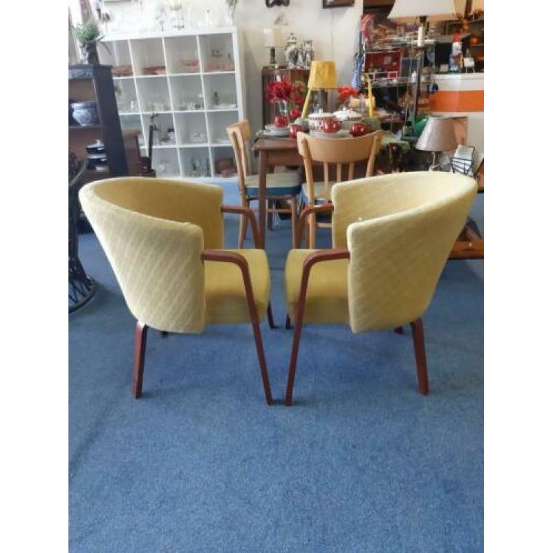 Vintage clubfauteuiltjes, stoeltjes jaren 50/60