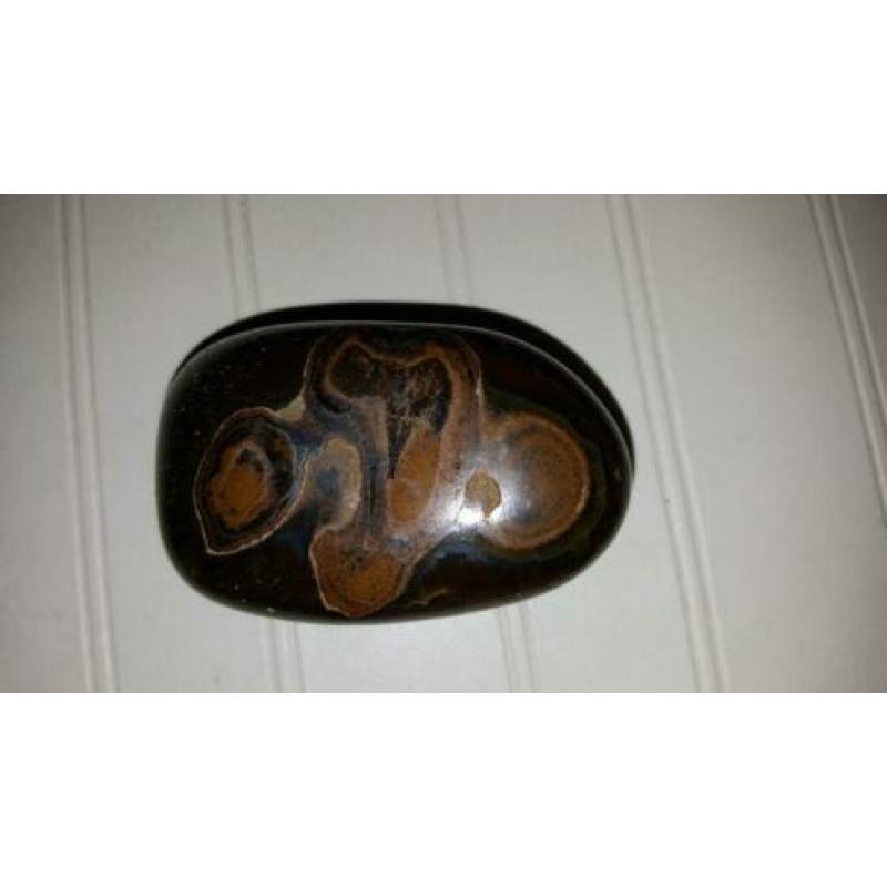 Prachtige grote getrommelde tijgeroog 228 gram