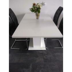 EetTafel Wit hoogglans