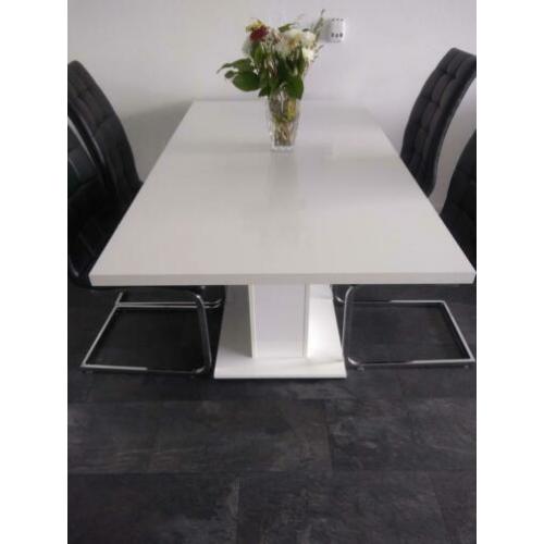 EetTafel Wit hoogglans