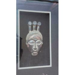 Afrikaans masker in houten lijst