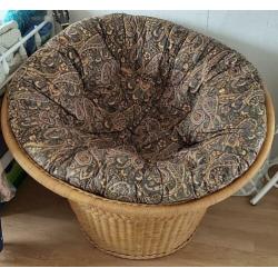 Rieten papasan stoel