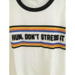 Zara t-shirt. Normale maat S off white tekst