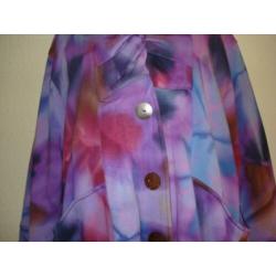 Normal Crazy dames jas tie-dye paars blauw rood 1 maat ZGAN