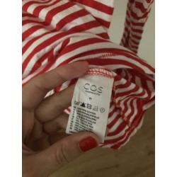 Cos bretons gestreept rood wit shirt / trui, maat M